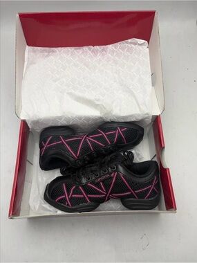 Capezio Black and Pink Women's Dance Sneakers
